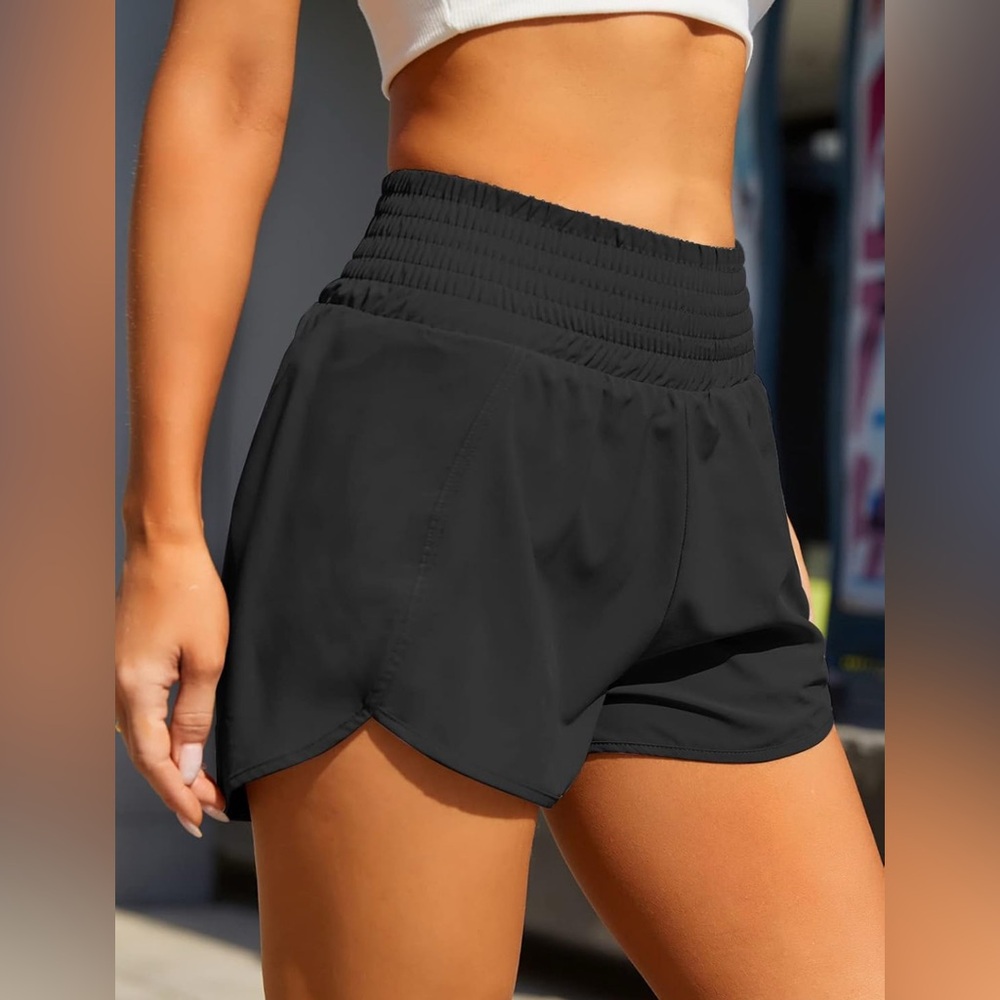 BMJL Athletic High Waisted Running Shorts with Pockets - black - size XL - NWOT